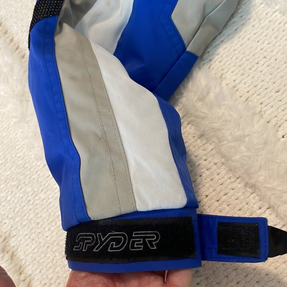Spyder jacket ski snowboard removable hood zip pockets blue gray black XXL boys - Picture 13 of 16